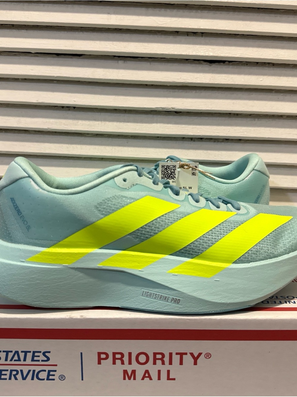 New Adidas Adizero Evo SL Running Shoes Aqua Lucid Lemon Women’s Sizes JS4452